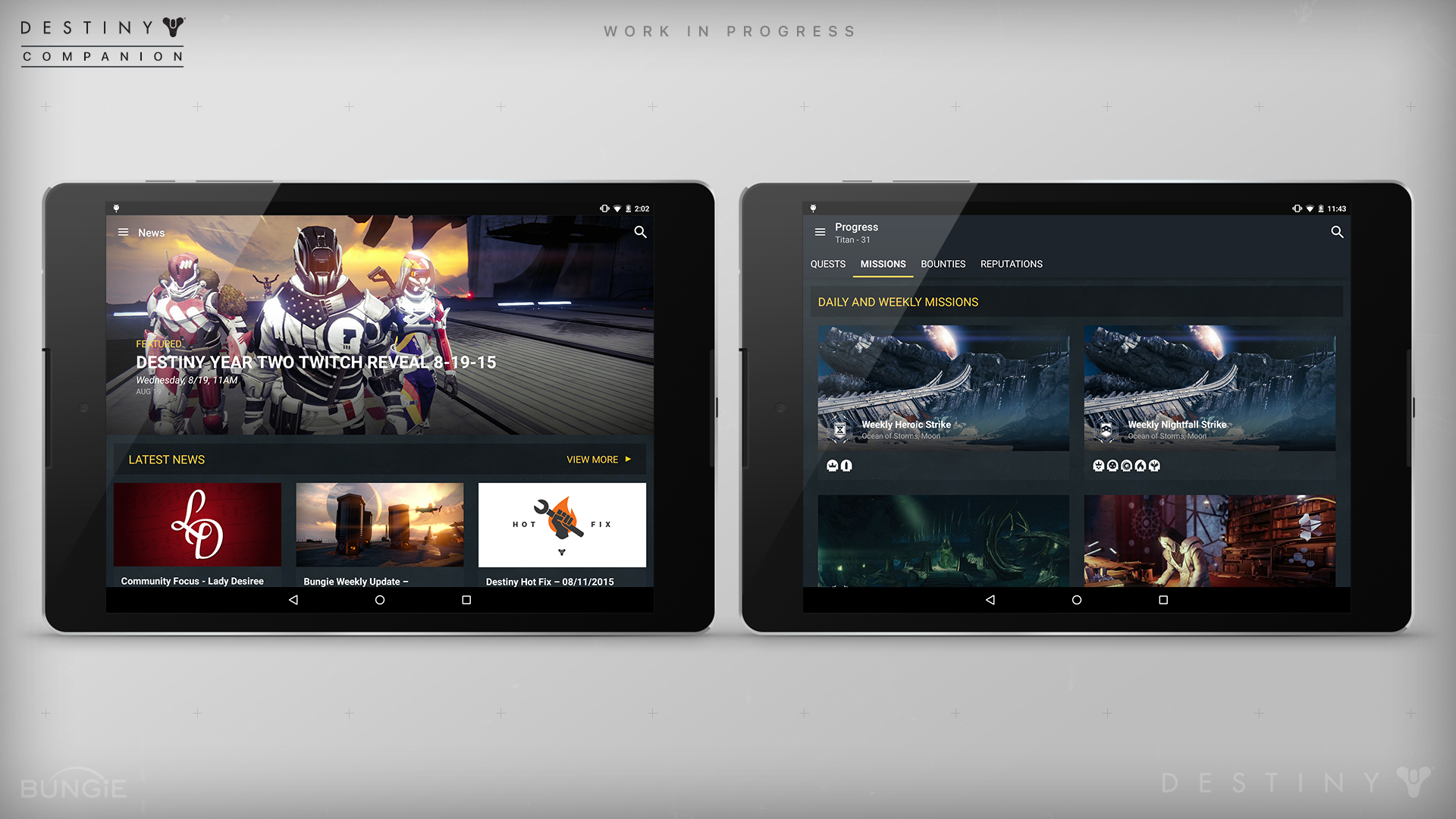 Destiny Franchise Companion App — project image 2