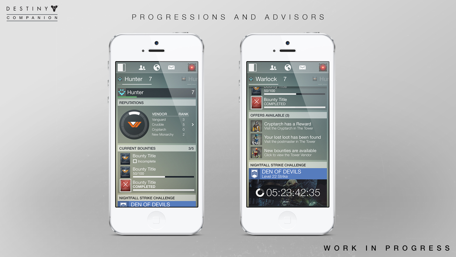 Destiny Franchise Companion App — project image 3