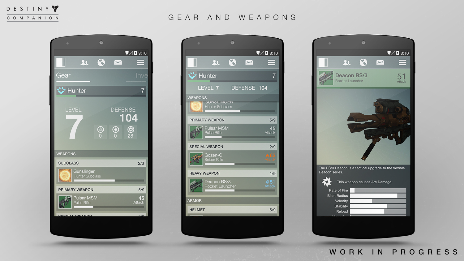 Destiny Franchise Companion App — project image 4