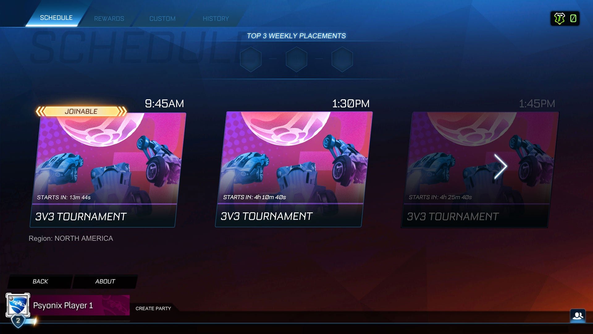 Rocket League Tournaments Redesign — project image 2